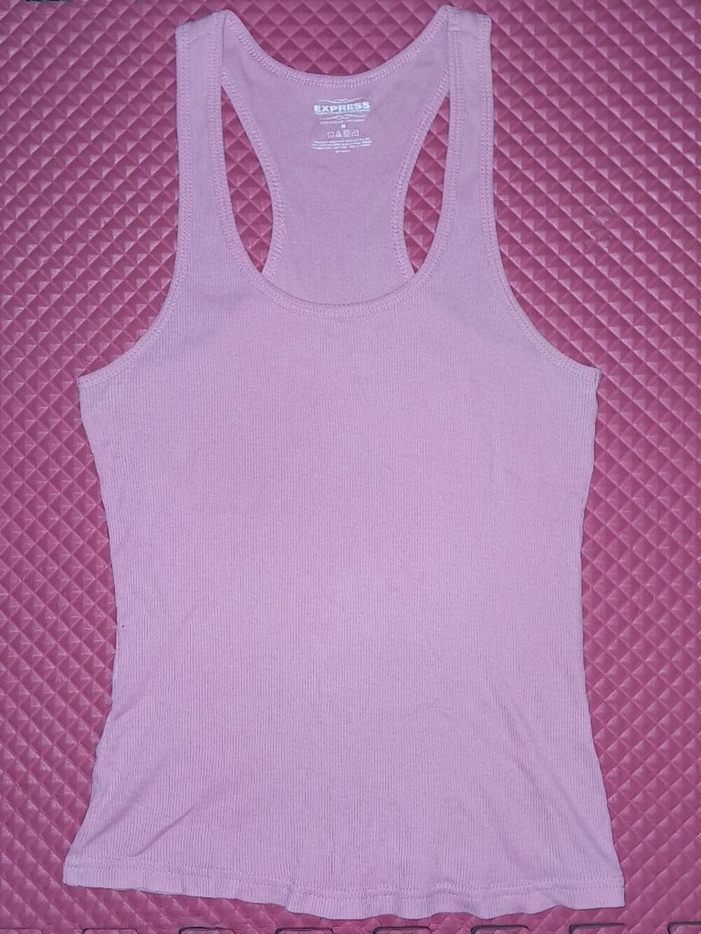 EXPRESS Never Used Light Pink Cotton Ribbed Knit Tank Top